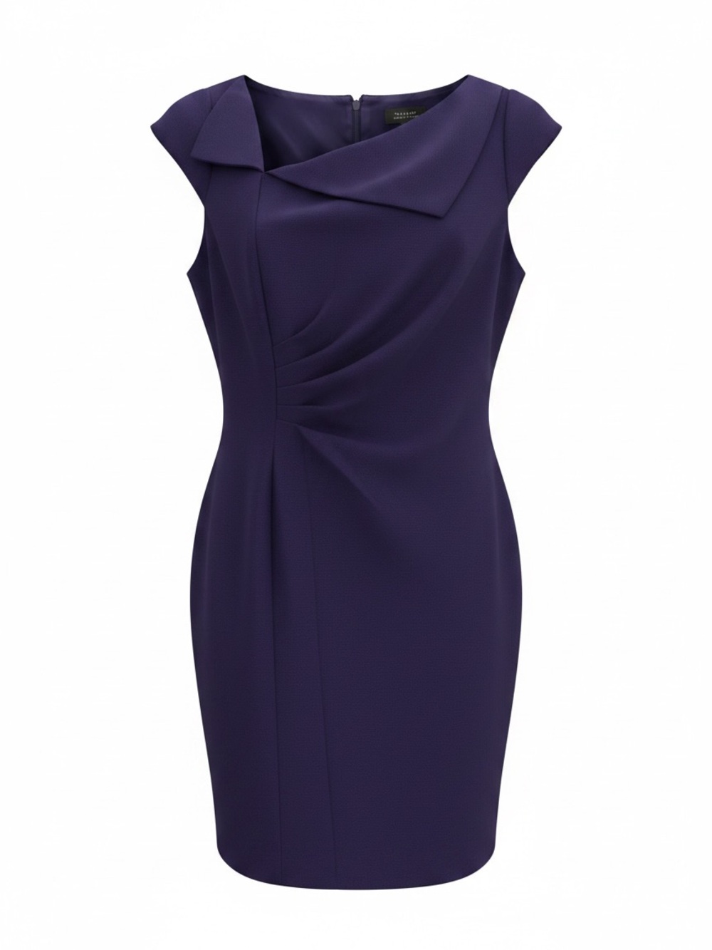Tahari Cap-Sleeve Sheath Dress in Deep Plum - Plum Pretty!
